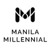Black logo and text of 'Manila Millennial' on a white background