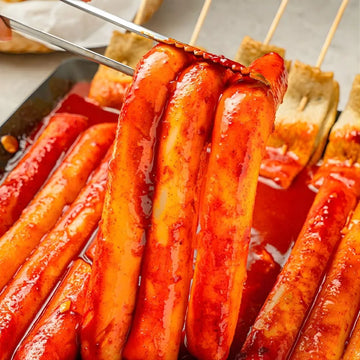 garae teokbokki with a close-up view